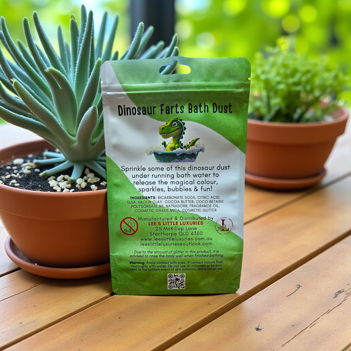 Dinosaur Farts Bath Dust - Enriched With Cocoa Butter