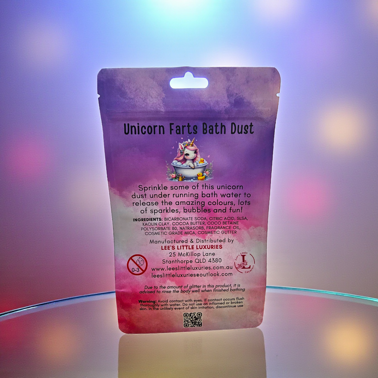 Unicorn Farts Bath Dust - Enriched With Cocoa Butter
