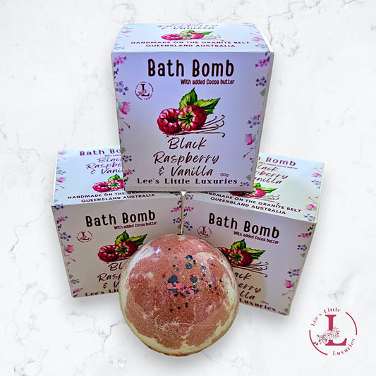 Raspberry Vanilla Bath Bomb