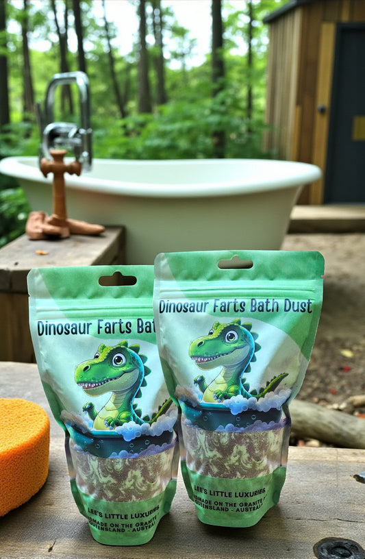 Dinosaur Farts Bath Dust - Enriched With Cocoa Butter