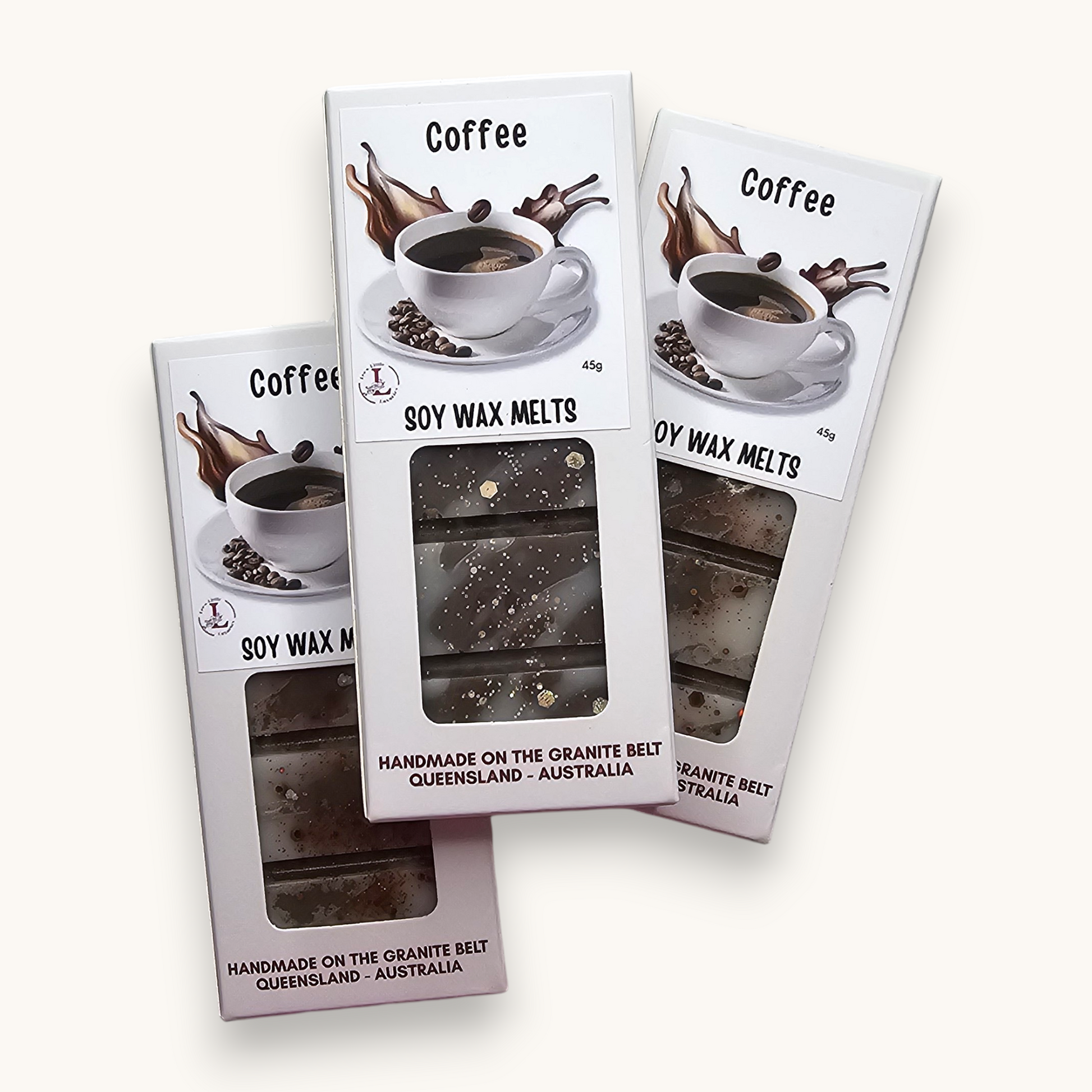 Luxury Coffee Soy Wax Melts by Lee's Little Luxuries handmade on the Granite Belt, Queensland, Australia.