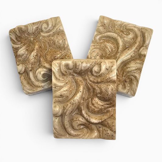 Handmade Dead Sea Mud Spa Soap with lavender and cedarwood essential oils by Lee's Little Luxuries