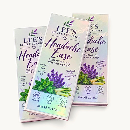 Headache Ease Essential Oil Roller – Lavender, Peppermint & Lemongrass