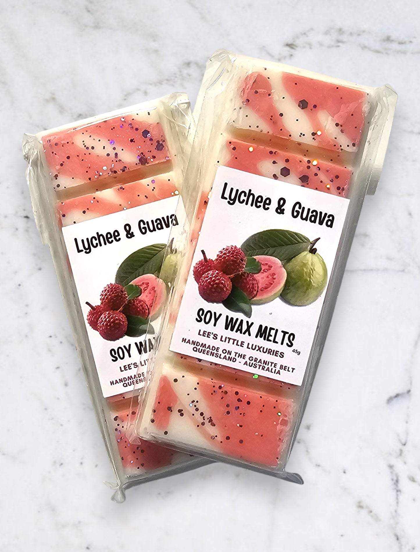 Highly scented lychee guava wax melts