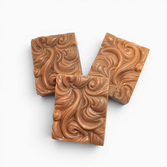 Pink French Clay Spa Soap handcrafted with orange and lavender essential oils