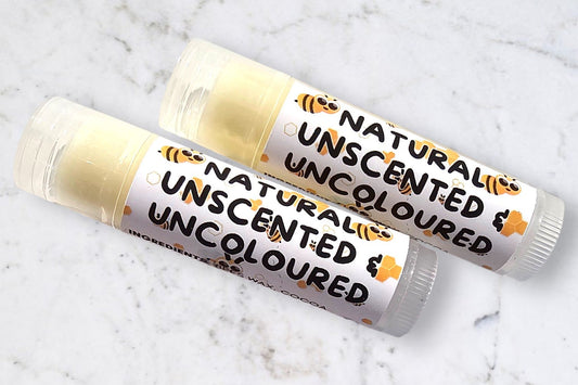 Unscented & Unicoloured lip balms